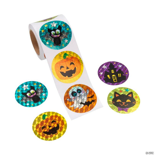 Halloween Character Prism Sticker Roll - 100 Pc. | USA Decoration®