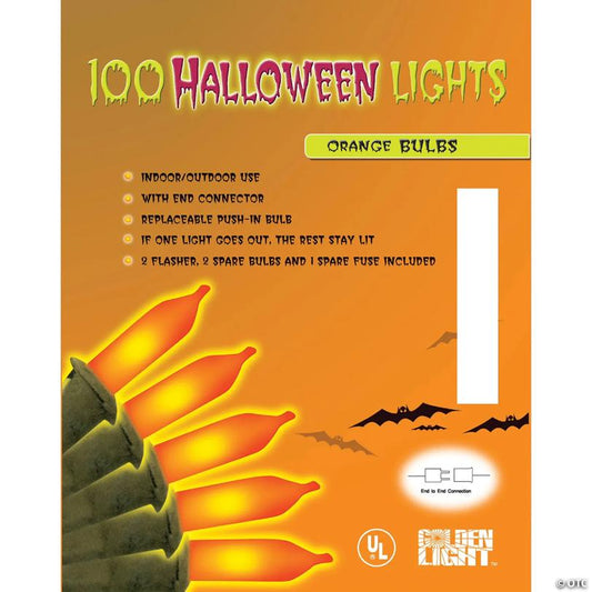 Halloween Lights Orange 100-Count
