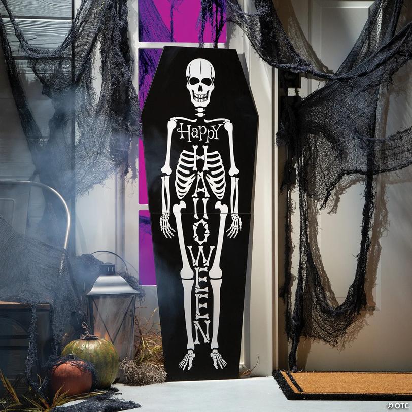 Halloween Skeleton Porch Sign