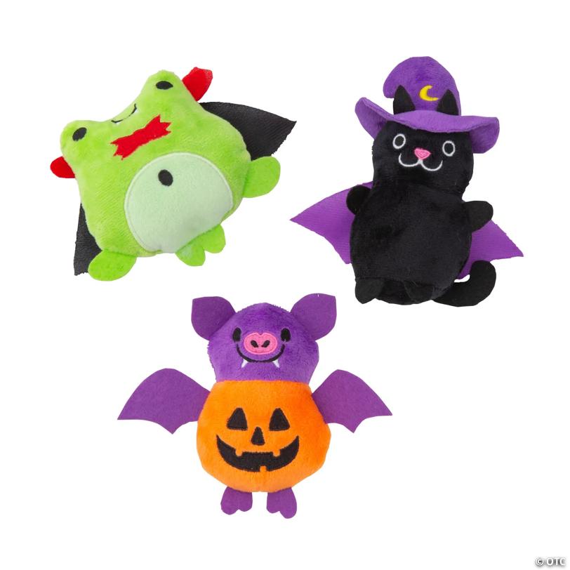 Halloween Stuffed Animal Characters in Costumes - 12 Pc.