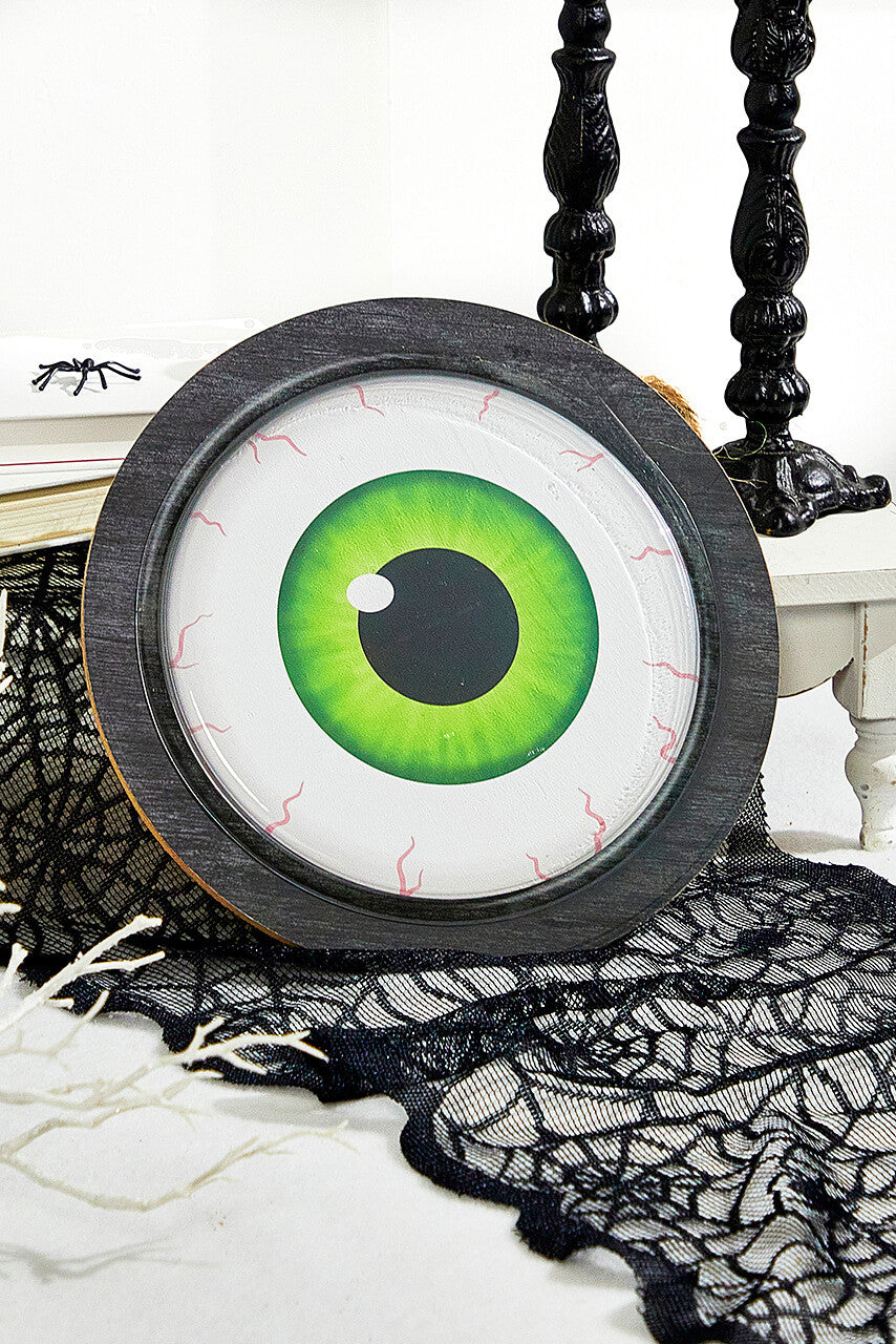 10.5" Eyeball Dome Sign Spooky Halloween Décor