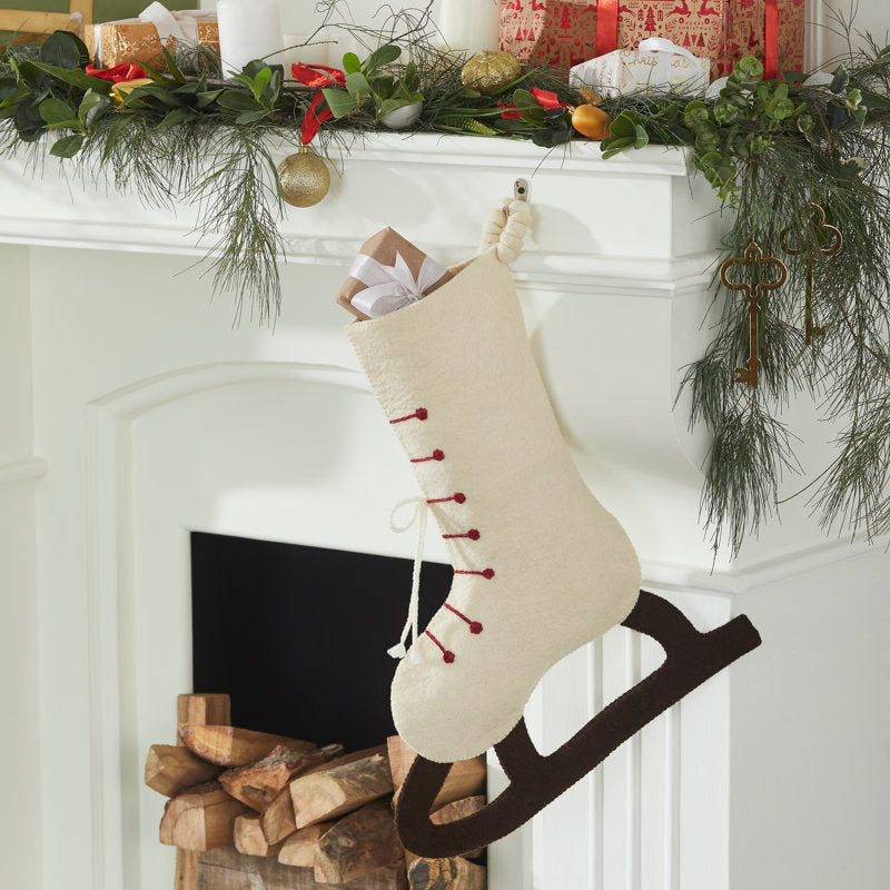 Hand Felted Wool Christmas Stocking
