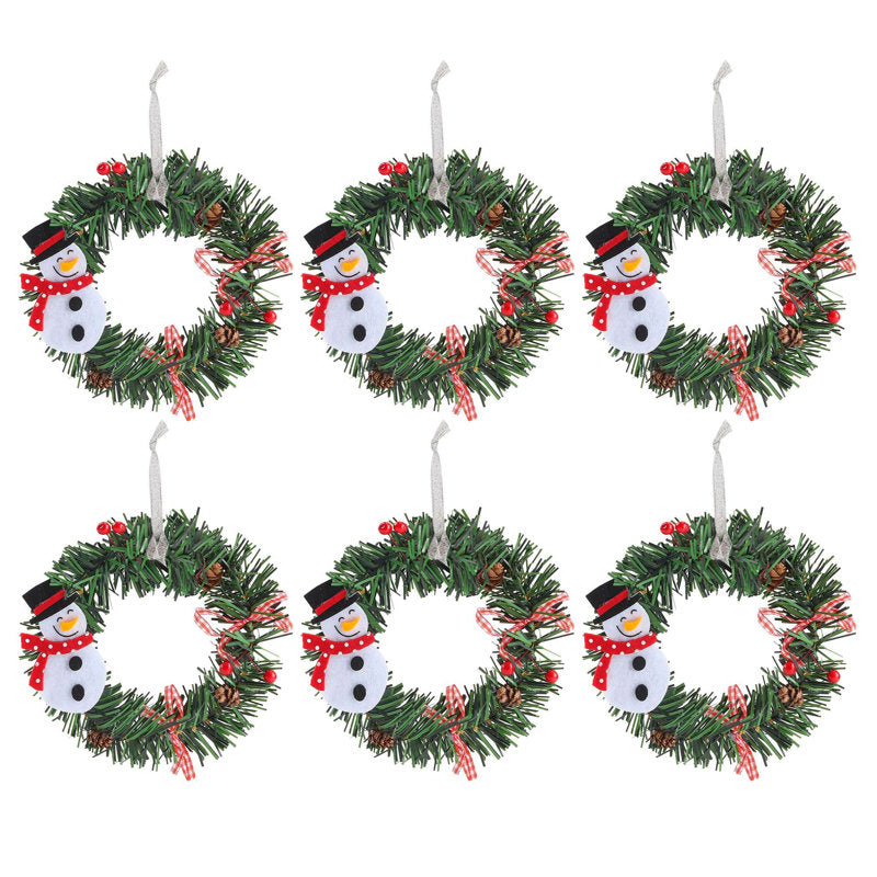 5.9" Artificial Christmas Wreath as a festive door display
