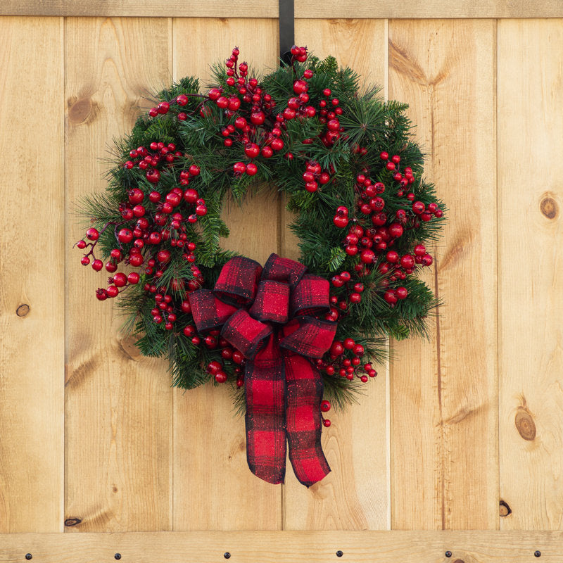 Artificial Christmas Wreath as a festive door display