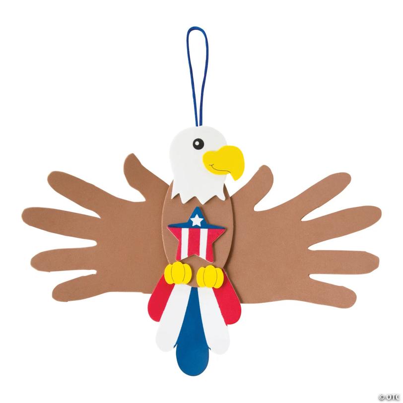 Handprint Patriotic Eagle Foam Craft Kit - Makes 12