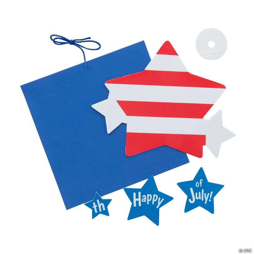 Happy 4th of July Handprint Sign Craft Kit - Makes 12