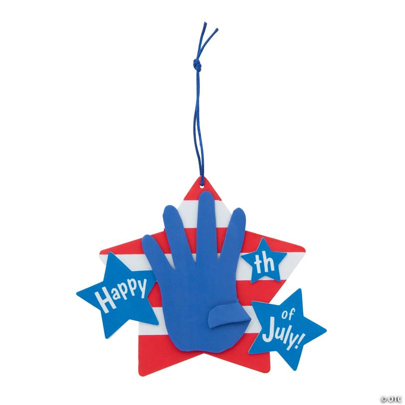 Happy 4th of July Handprint Sign Craft Kit - Makes 12