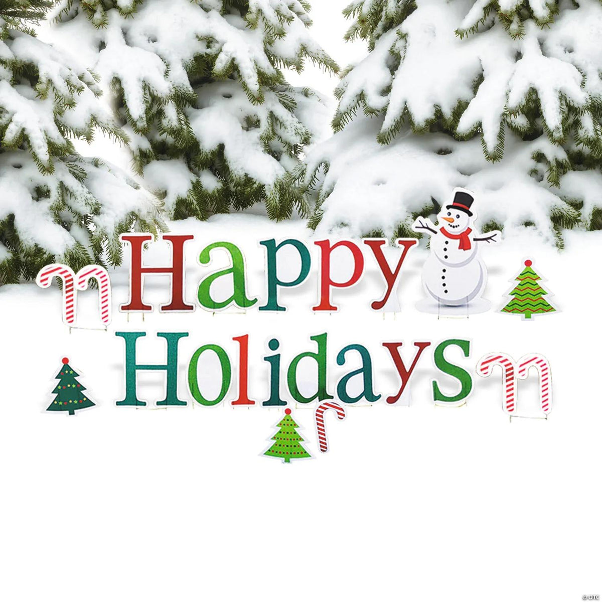 Happy Holidays outdoor yard sign