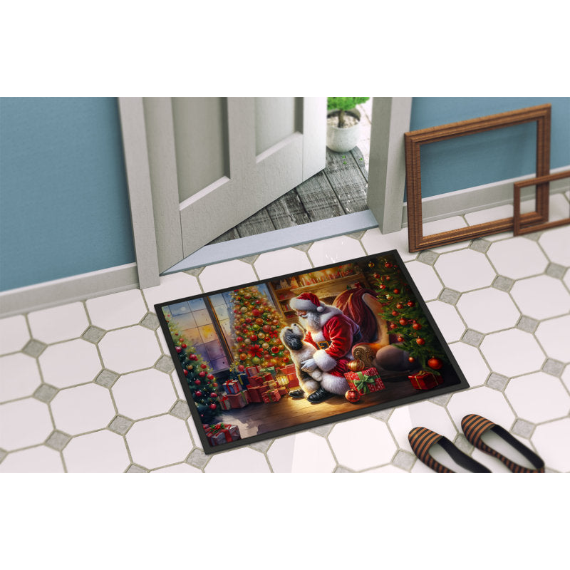 Havanese and Santa Claus Doormat
