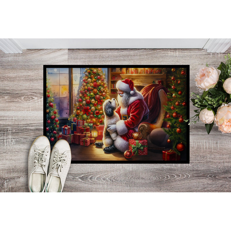 Havanese and Santa Claus Doormat