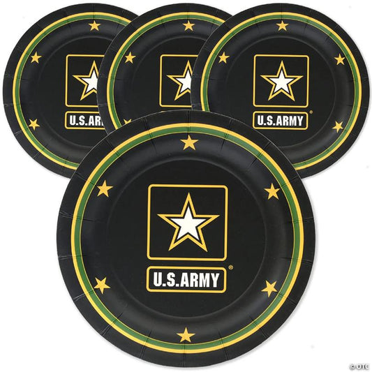 Havercamp U.S. Army 7 In. Party Plates (24 Plates)! Includes 24 Round Dessert Plates In The Officially Licensed United States Army Logo.