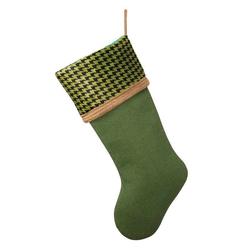 Herringbone Cuff Personalized Stocking