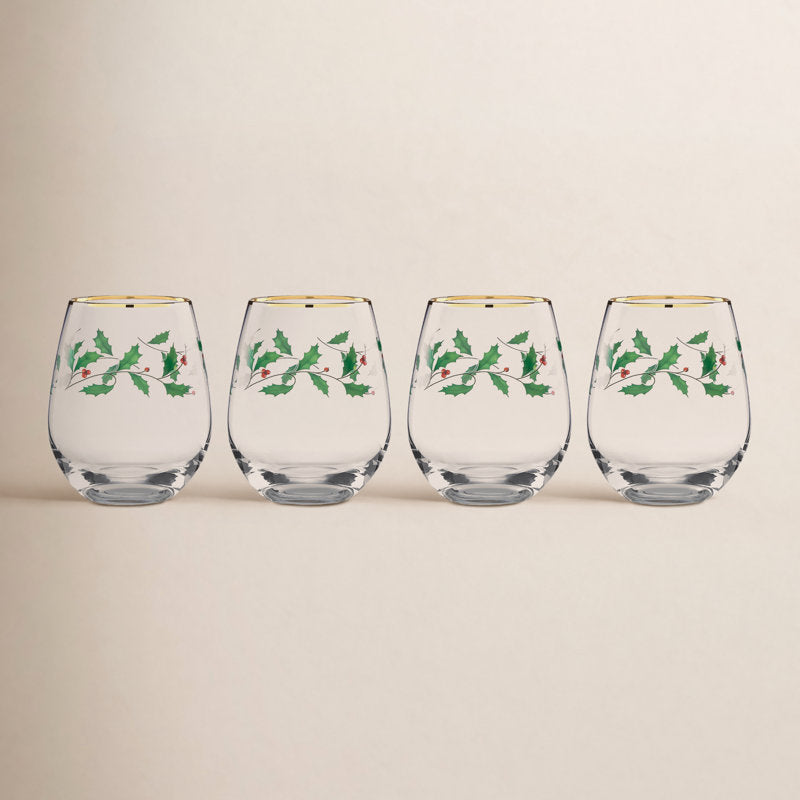 Holiday 4-Piece Wine Glass Set