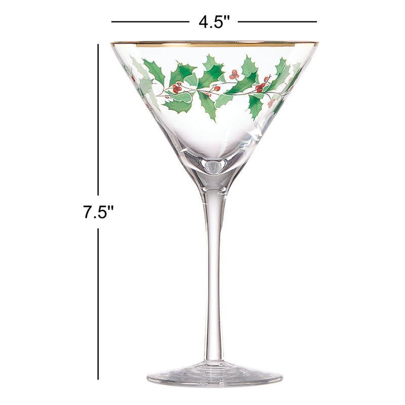 Holiday 8 oz. Martini Glass