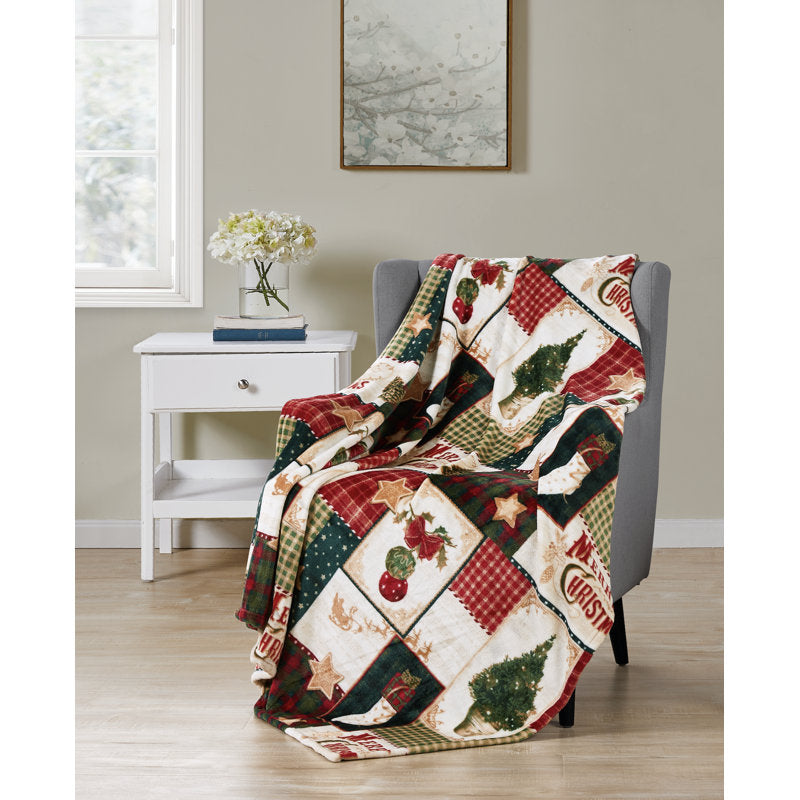 Holiday Chic Christmas Collection Hand Woven Throw Blanket