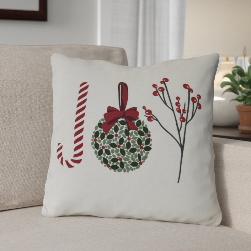 Holiday Essence Outdoor Reversible Throw Pillow