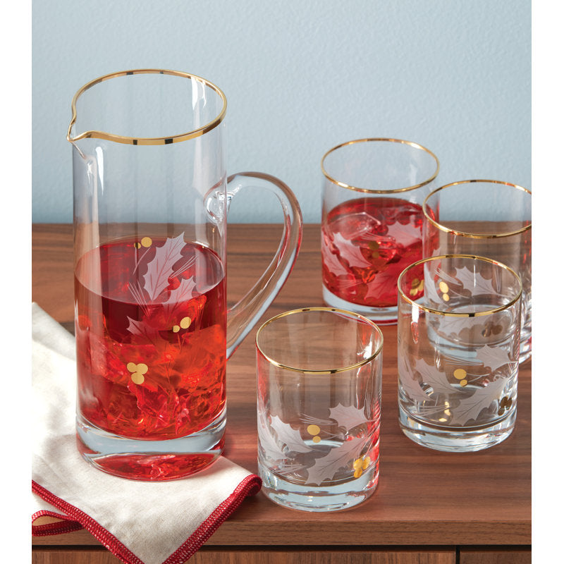 Holiday Gold 4-Piece Glassware Set