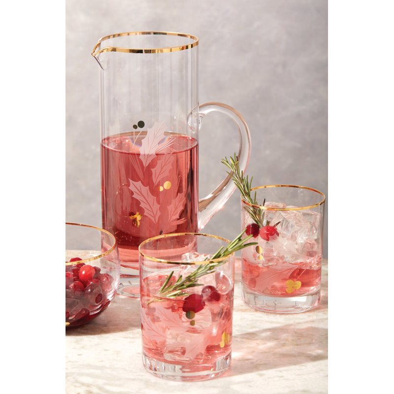 Holiday Gold 4-Piece Glassware Set
