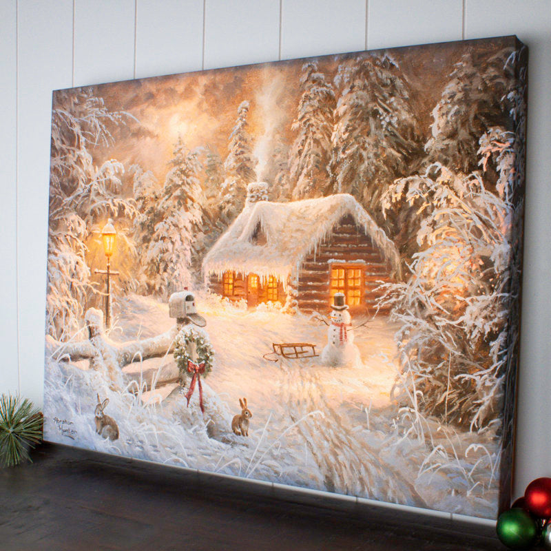 Holiday Home 18x24 Fully Illuminated ColorChange LED Print