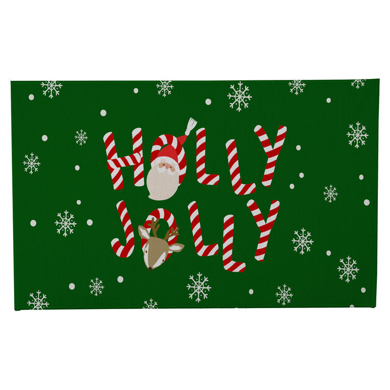 Holly Jolly Holiday Bath Mat