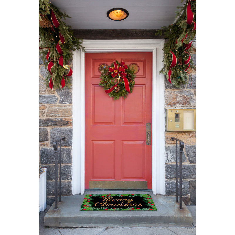 Huitt Non-Slip No Pattern Christmas Doormat