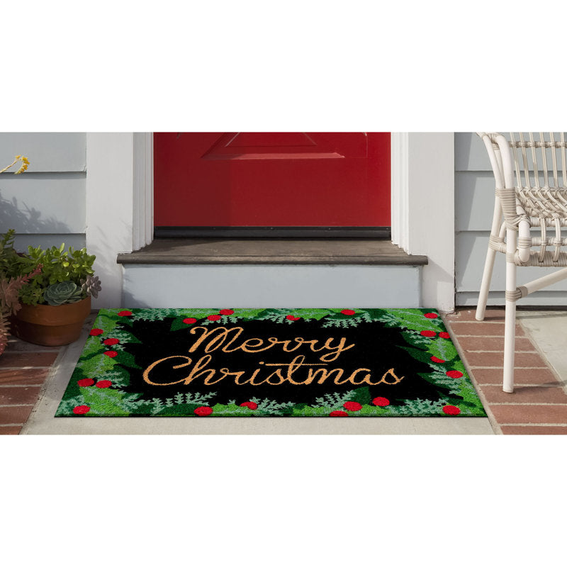 Huitt Non-Slip No Pattern Christmas Doormat