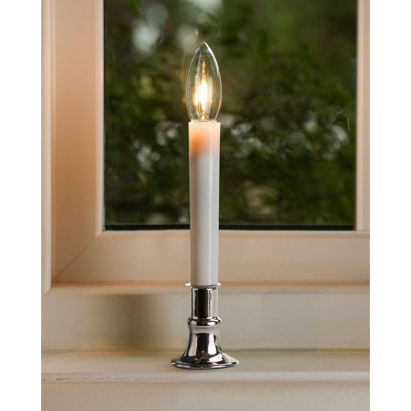 IMC electric dark pewter candle w/LED bulb and timer - set of 5