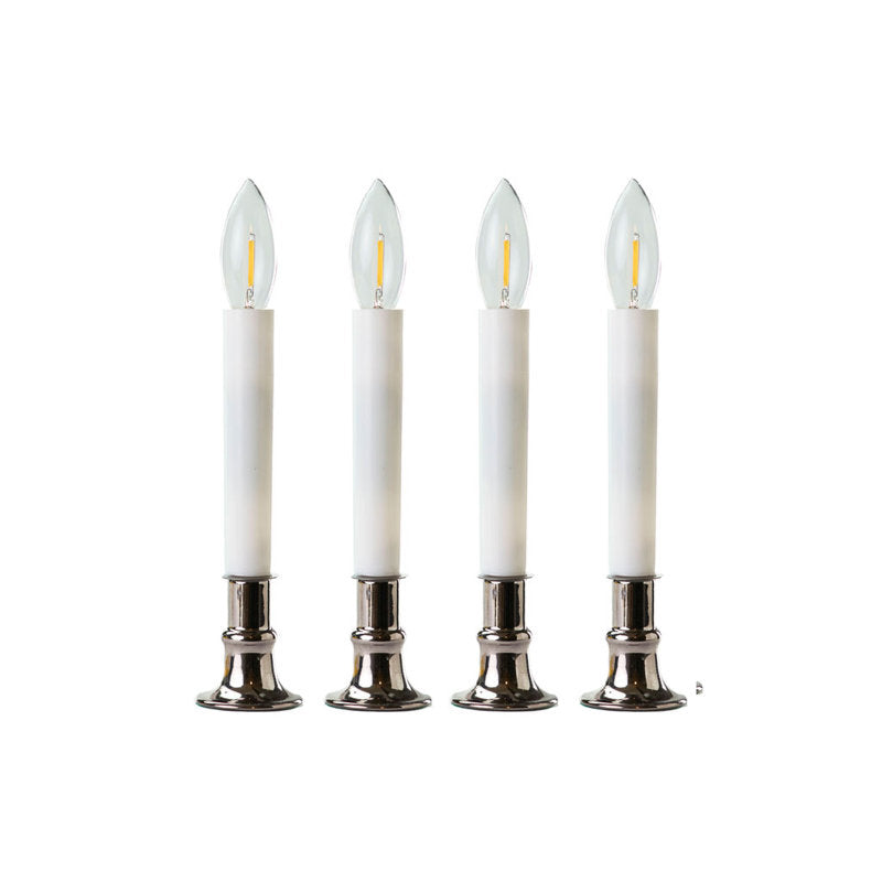 IMC electric dark pewter candle w/LED bulb and timer - set of 5