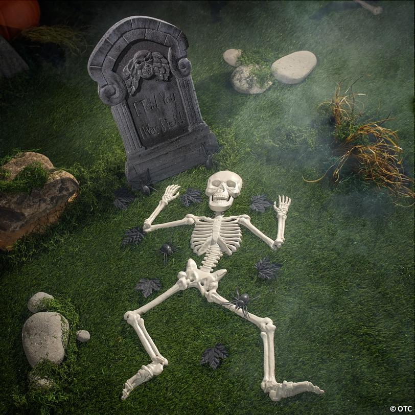 I Told You I Was Sick Tombstone & Skeleton Graveyard Halloween Decorations Set – 24 Pc.