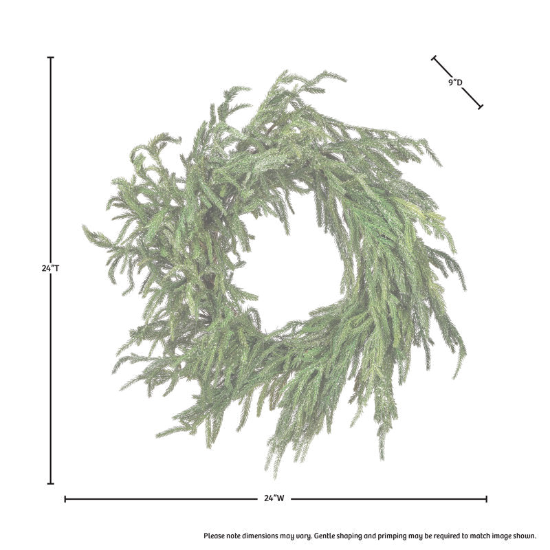 30" Artificial Christmas Wreath displayed on a front door