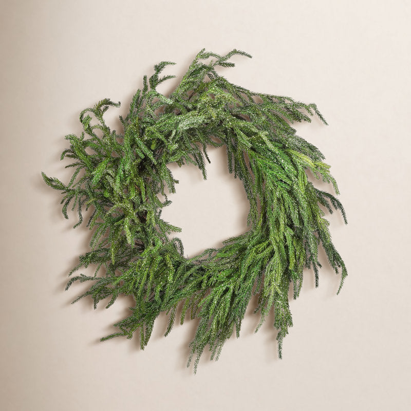 30" Artificial Christmas Wreath displayed on a front door