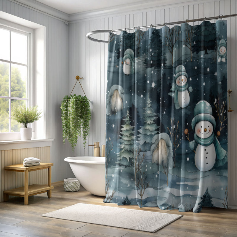 Iced Snowman - Premium Shower Curtain