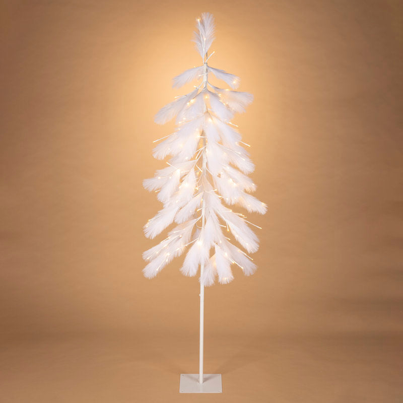 Illuminated 6'H Electric Lighted Pampas Grass Down Swept Tree with