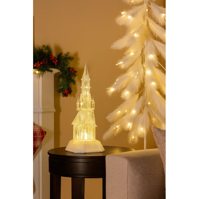 Illuminated 6'H Electric Lighted Pampas Grass Down Swept Tree with