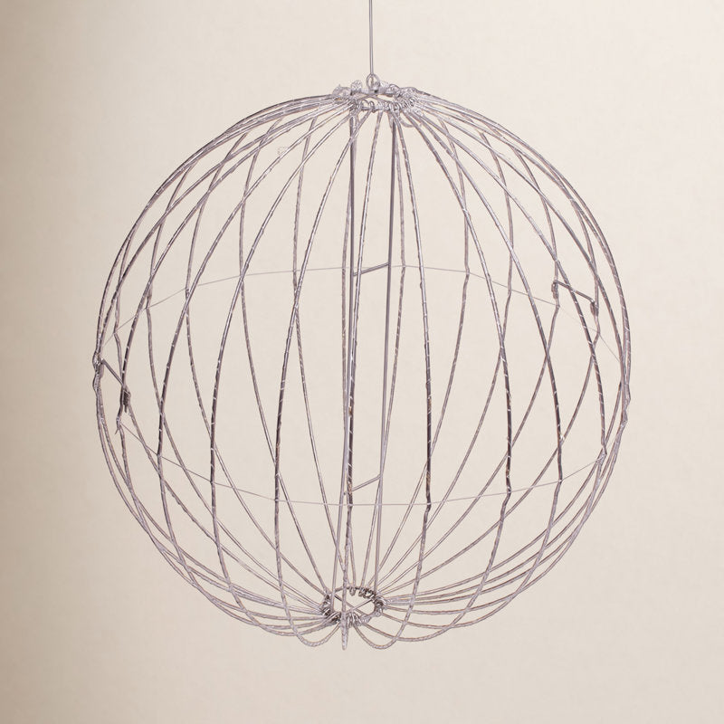 Illuminated Metal Sphere with Micro LED Lights