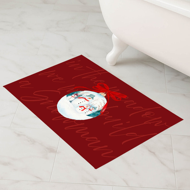 In the meadow Bath Mat with Non-Skid Backing