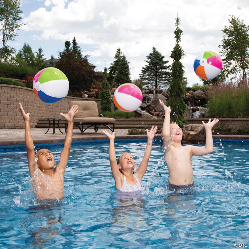 Inflatable 10" Bright Spring Medium Vinyl Beach Balls - 12 Pc.