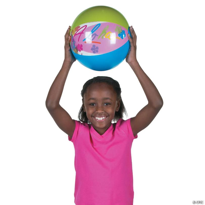 Inflatable 11" Aloha Medium Beach Balls - 12 Pc.