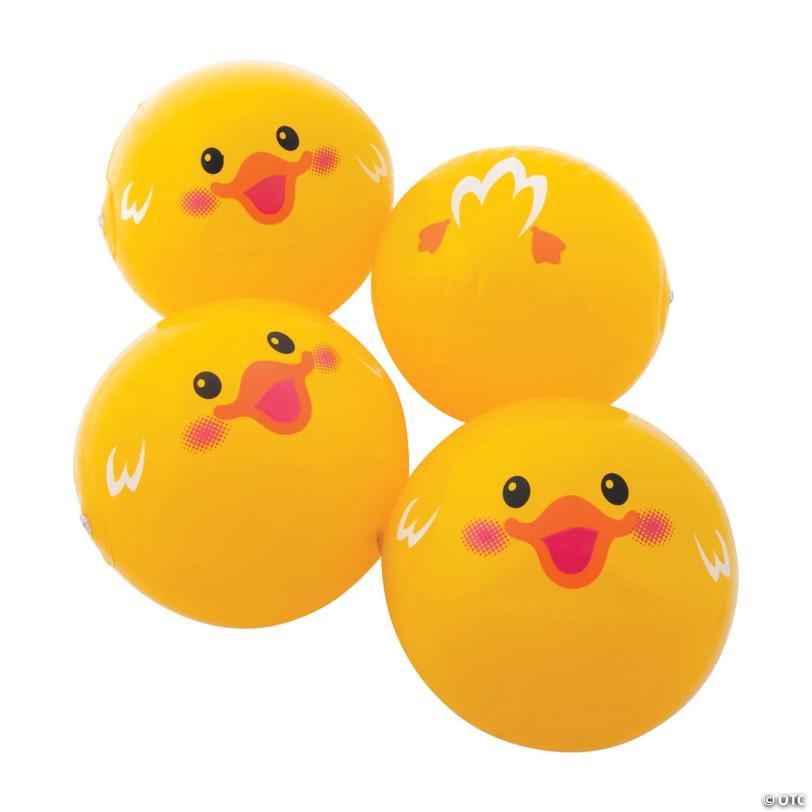 Inflatable 11" Duck Medium Beach Balls - 12 Pc.
