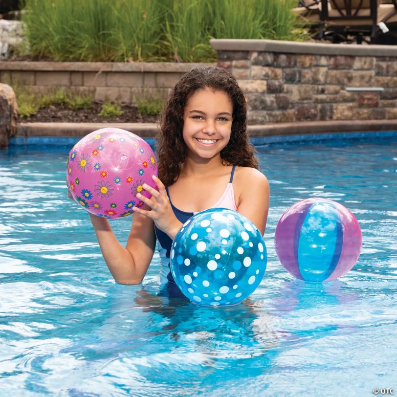 Inflatable 11" Medium Beach Ball Assortment - 25 Pc.