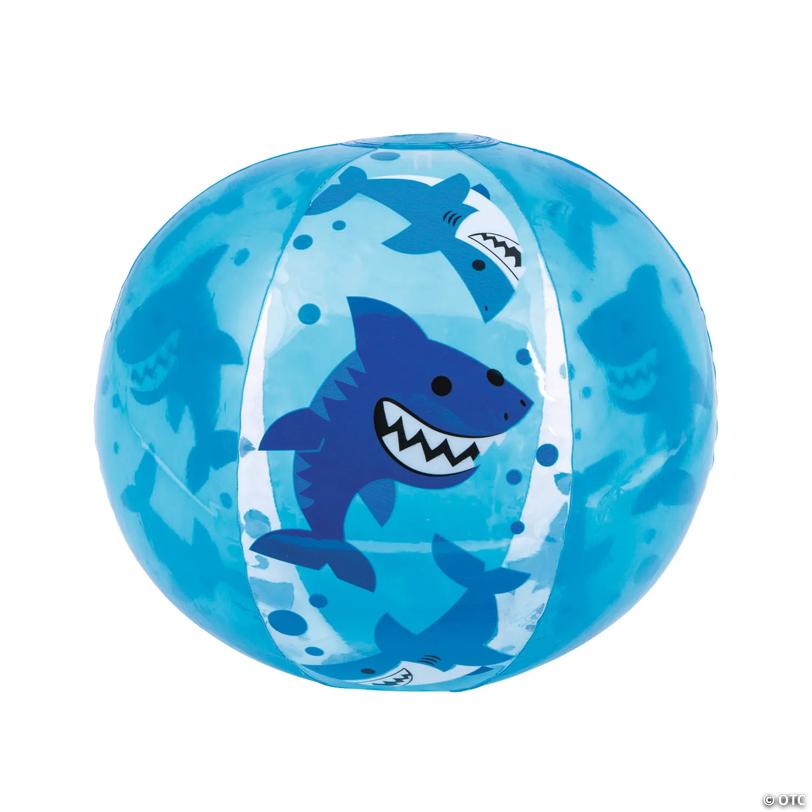 Inflatable 11" Shark Medium Beach Balls - 12 Pc.