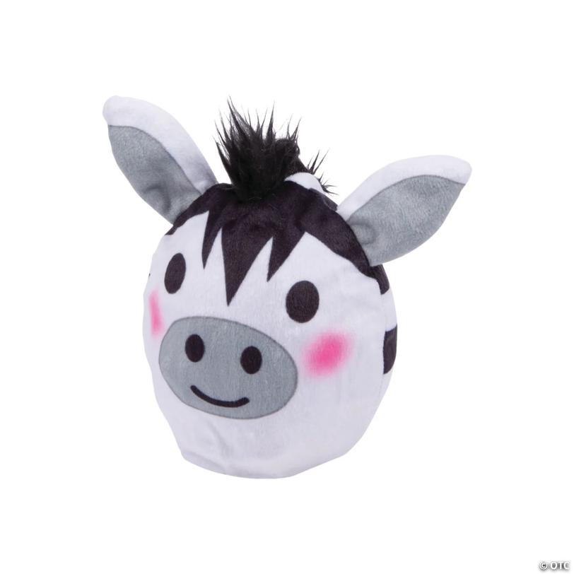 Inflatable Stuffed Zebra Balls - 6 Pc.