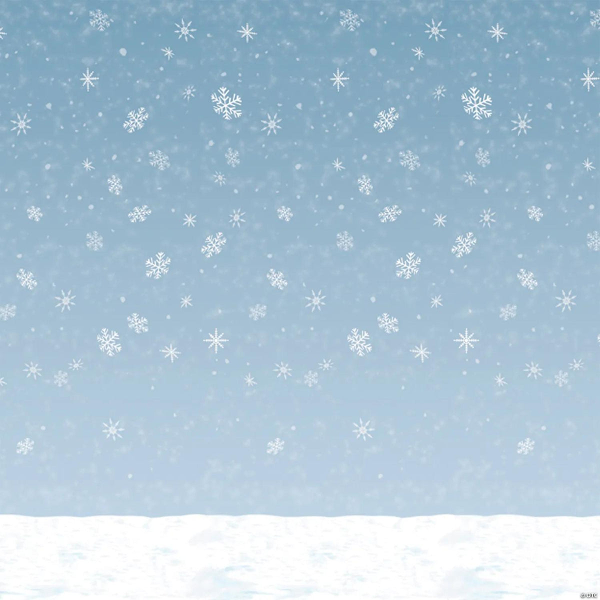 Insta-Theme winter sky backdrop with soft blue sky and clouds for a winter party