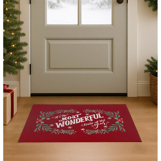 It's the Most Wondeful Time of the Year Seasonal Indoor Doormat