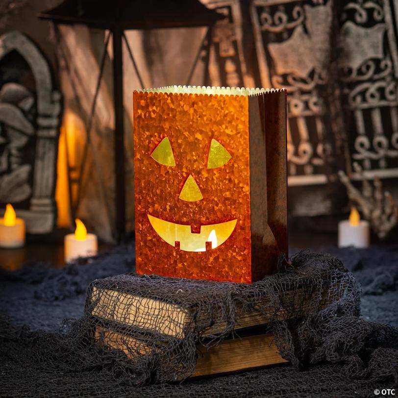 Jack-O’-Lantern Tabletop Luminary Halloween Decorations - 3 Pc.