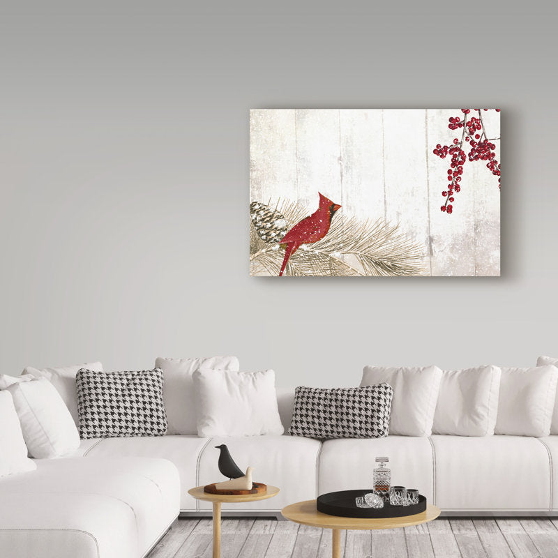 Jadaya 'Cardinal Christmas V' Graphic Art Print on Wrapped Canvas