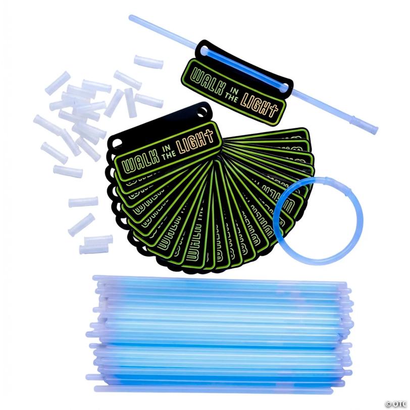 Jesus Is the Light VBS Glow Stick Bracelet Handouts for 24