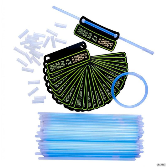 Jesus Is the Light VBS Glow Stick Bracelet Handouts for 24