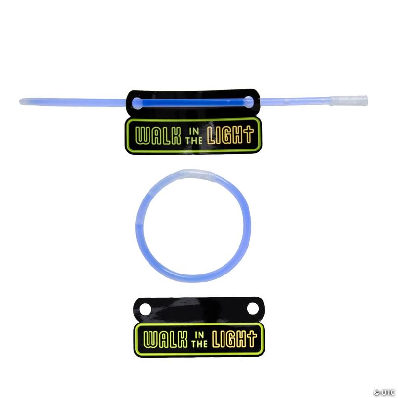 Jesus Is the Light VBS Glow Stick Bracelet Handouts for 24