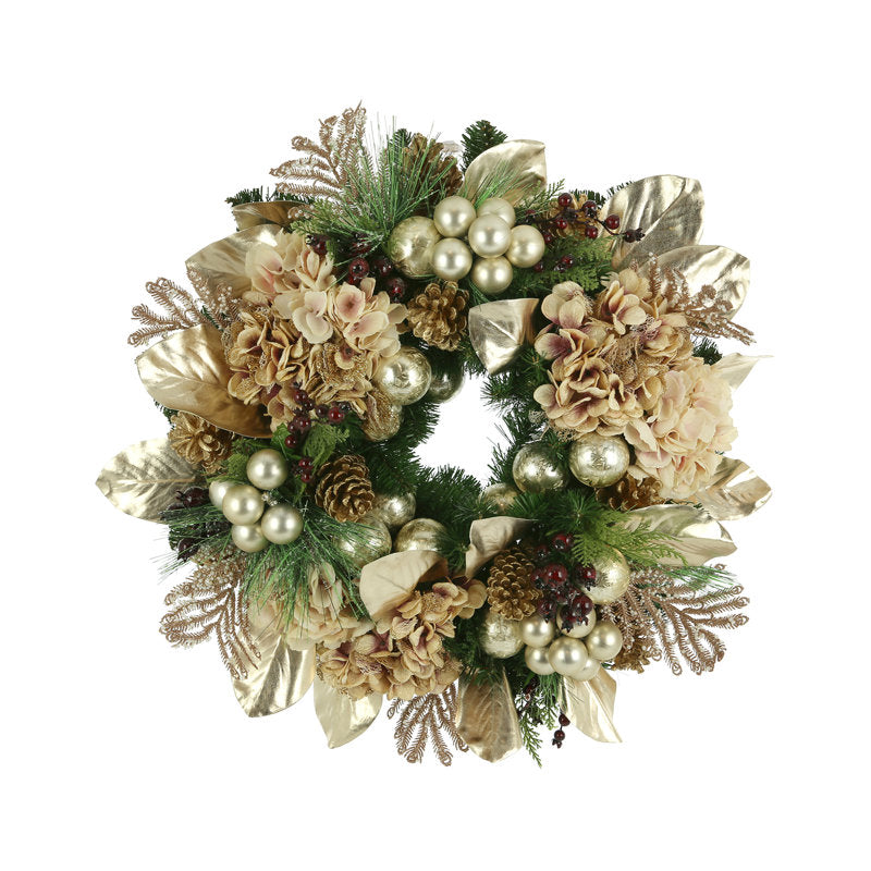 30" hydrangea artificial wreath
